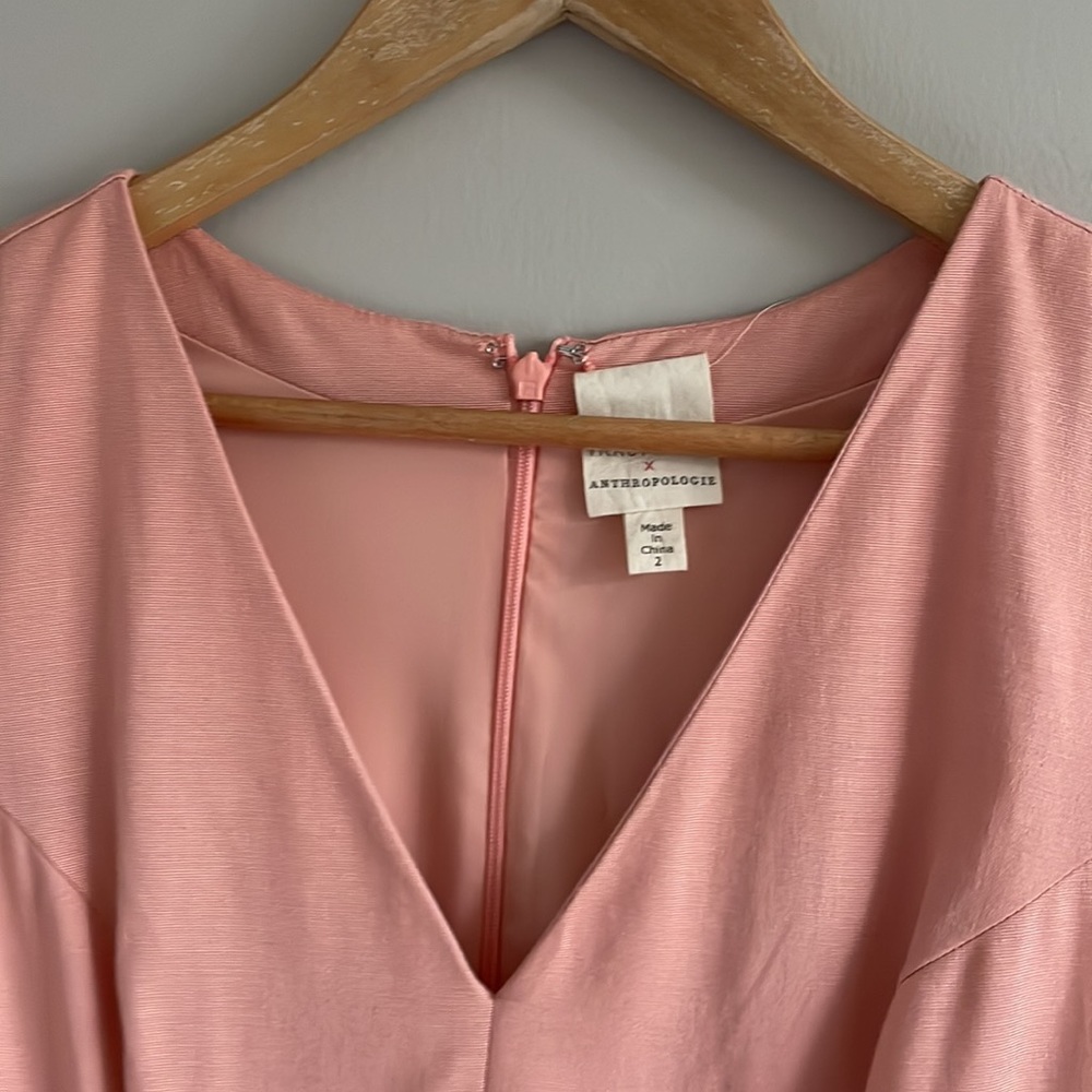 Anthropologie Tracy Resse Painterly Pastel Mini Sleeveless V-Neck Dress - Picture 5 of 12